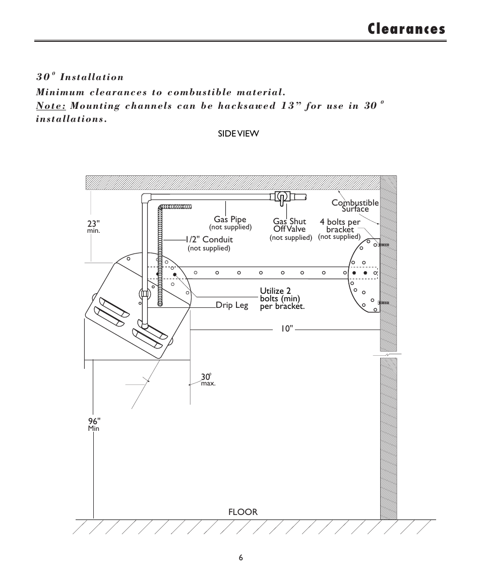 Clearances | DCS -DRH48N User Manual | Page 7 / 22