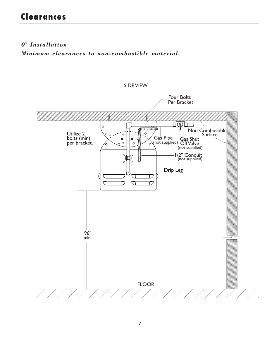 Clearances | DCS -DRH48N User Manual | Page 8 / 22