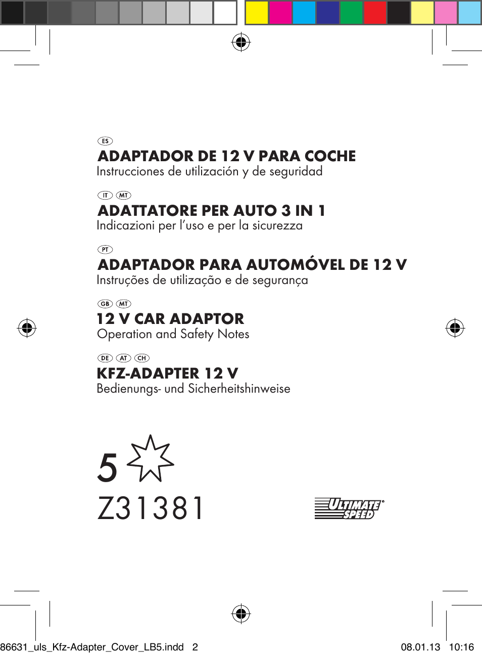Ultimate Speed Z31381 User Manual | 58 pages