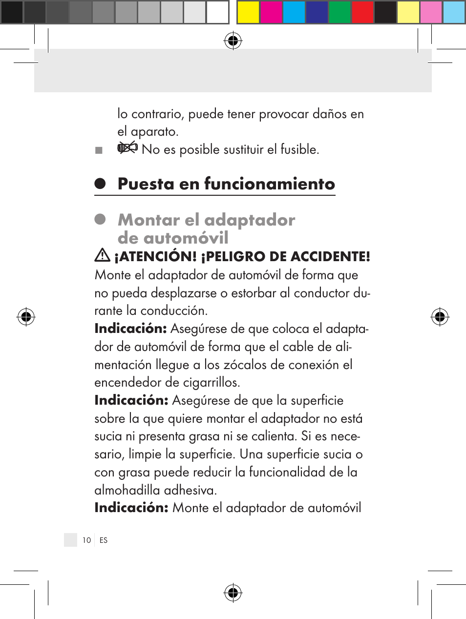 Puesta en funcionamiento, Montar el adaptador de automóvil | Ultimate Speed Z31381 User Manual | Page 10 / 58
