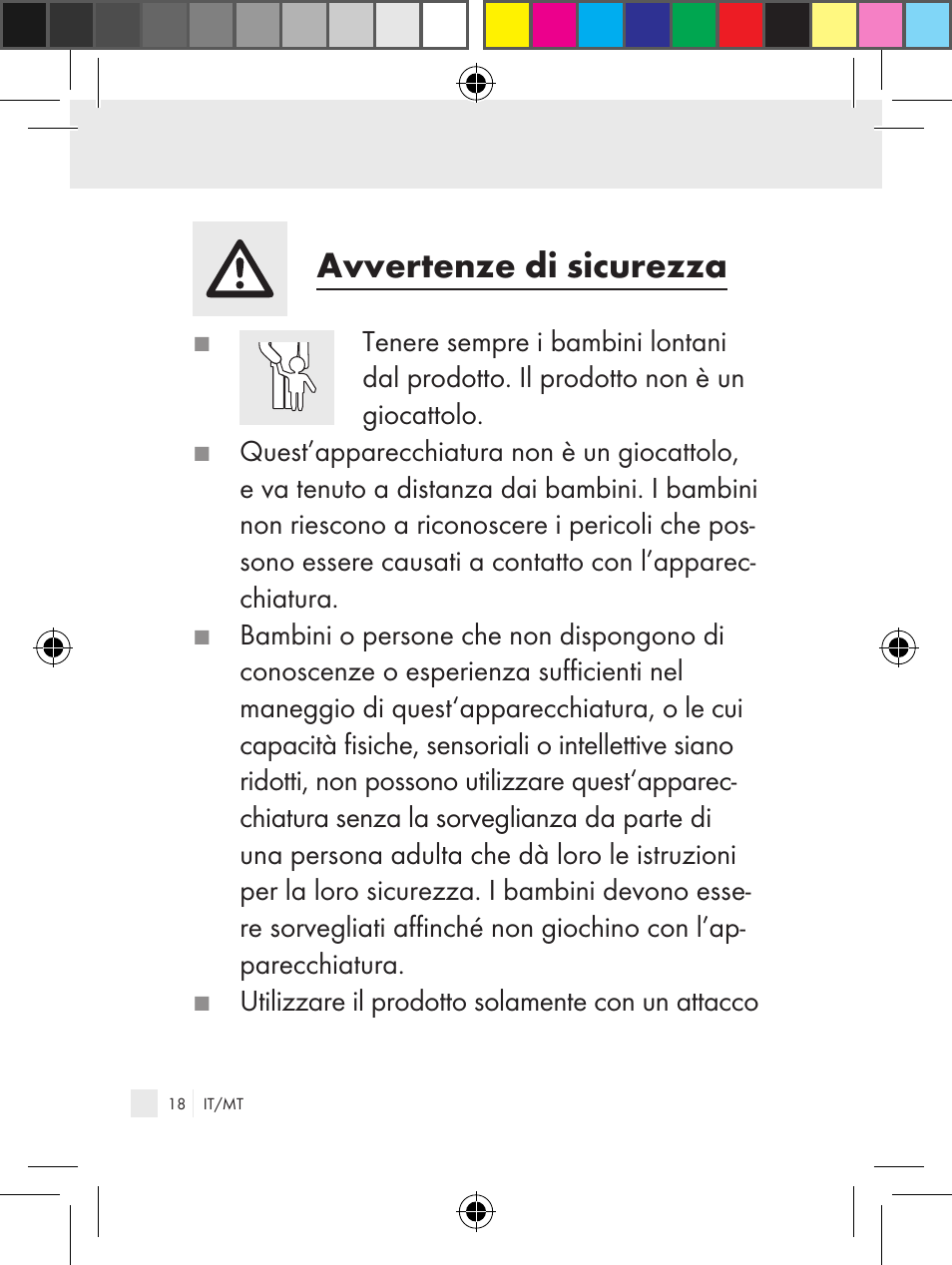 Avvertenze di sicurezza | Ultimate Speed Z31381 User Manual | Page 18 / 58