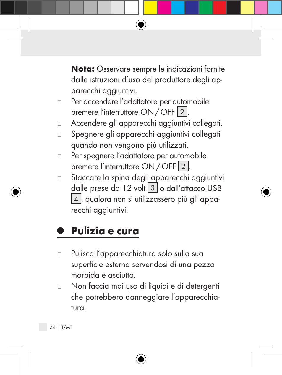 Pulizia e cura | Ultimate Speed Z31381 User Manual | Page 24 / 58
