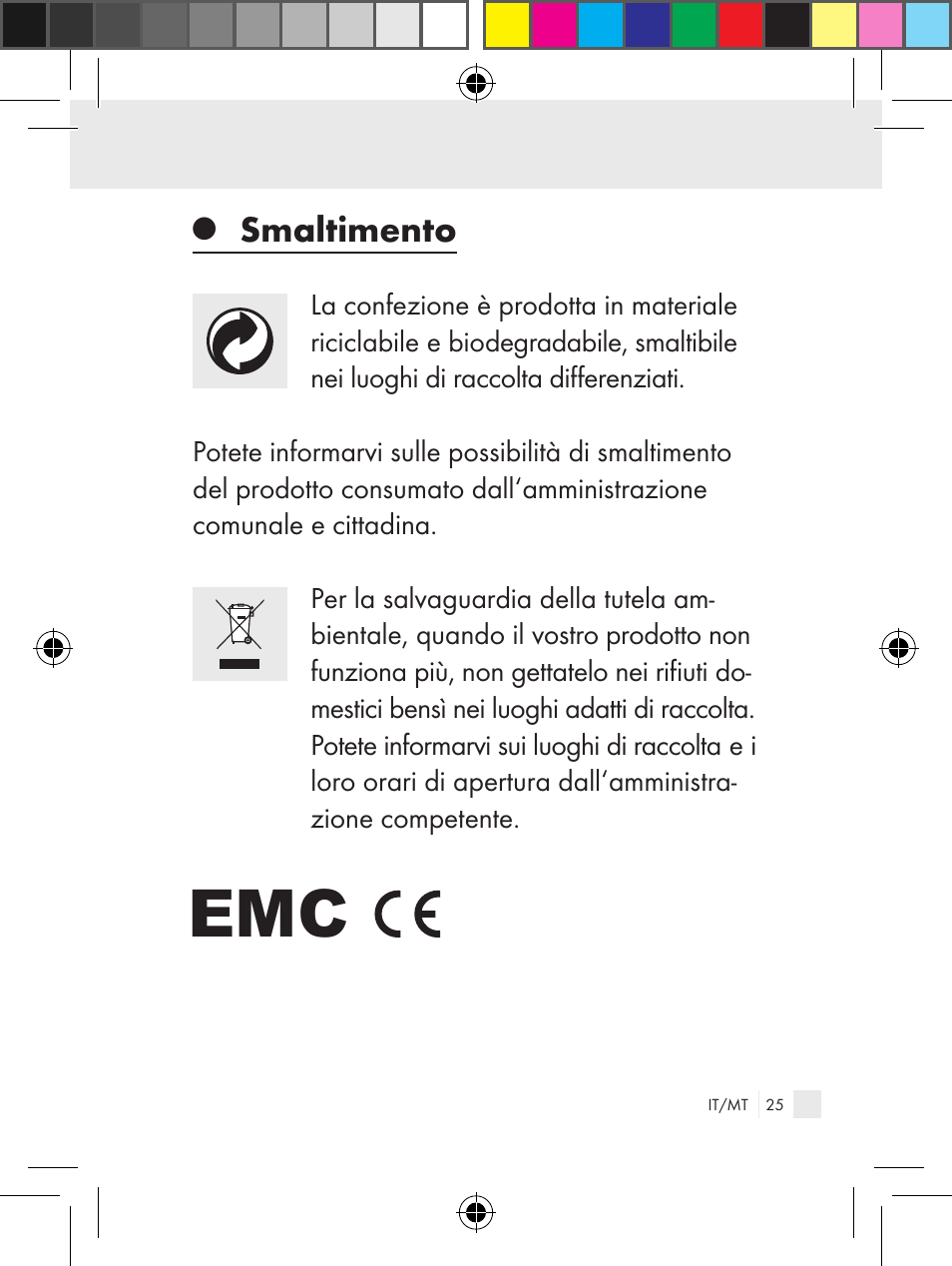 Smaltimento | Ultimate Speed Z31381 User Manual | Page 25 / 58