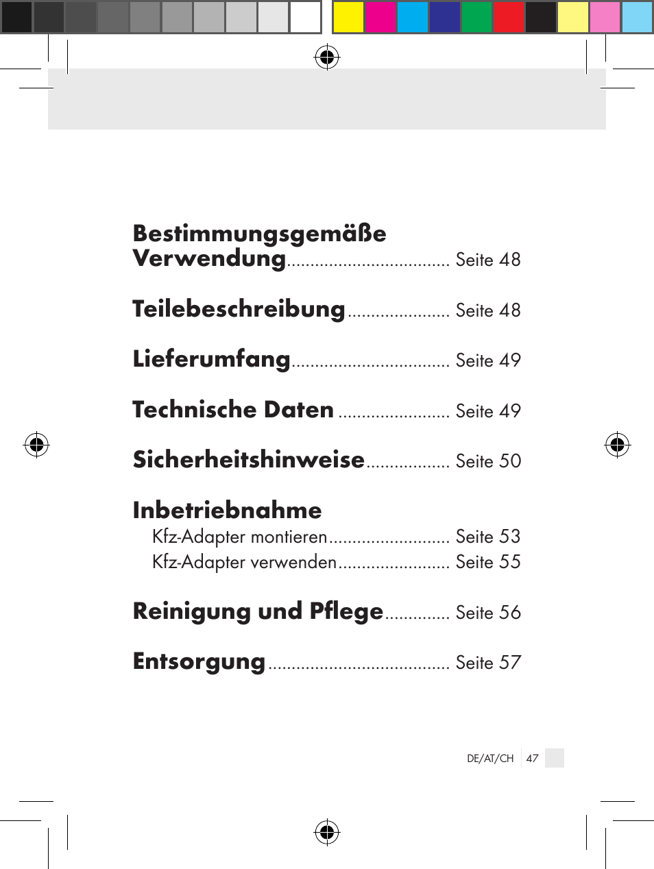 Bestimmungsgemäße verwendung, Teilebeschreibung, Lieferumfang | Technische daten, Sicherheitshinweise, Inbetriebnahme, Reinigung und pflege, Entsorgung | Ultimate Speed Z31381 User Manual | Page 47 / 58