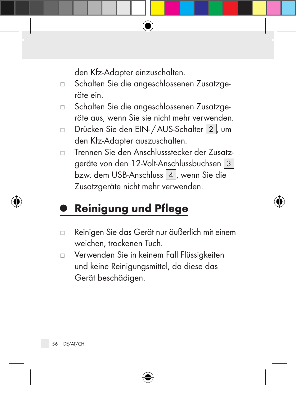 Reinigung und pflege | Ultimate Speed Z31381 User Manual | Page 56 / 58