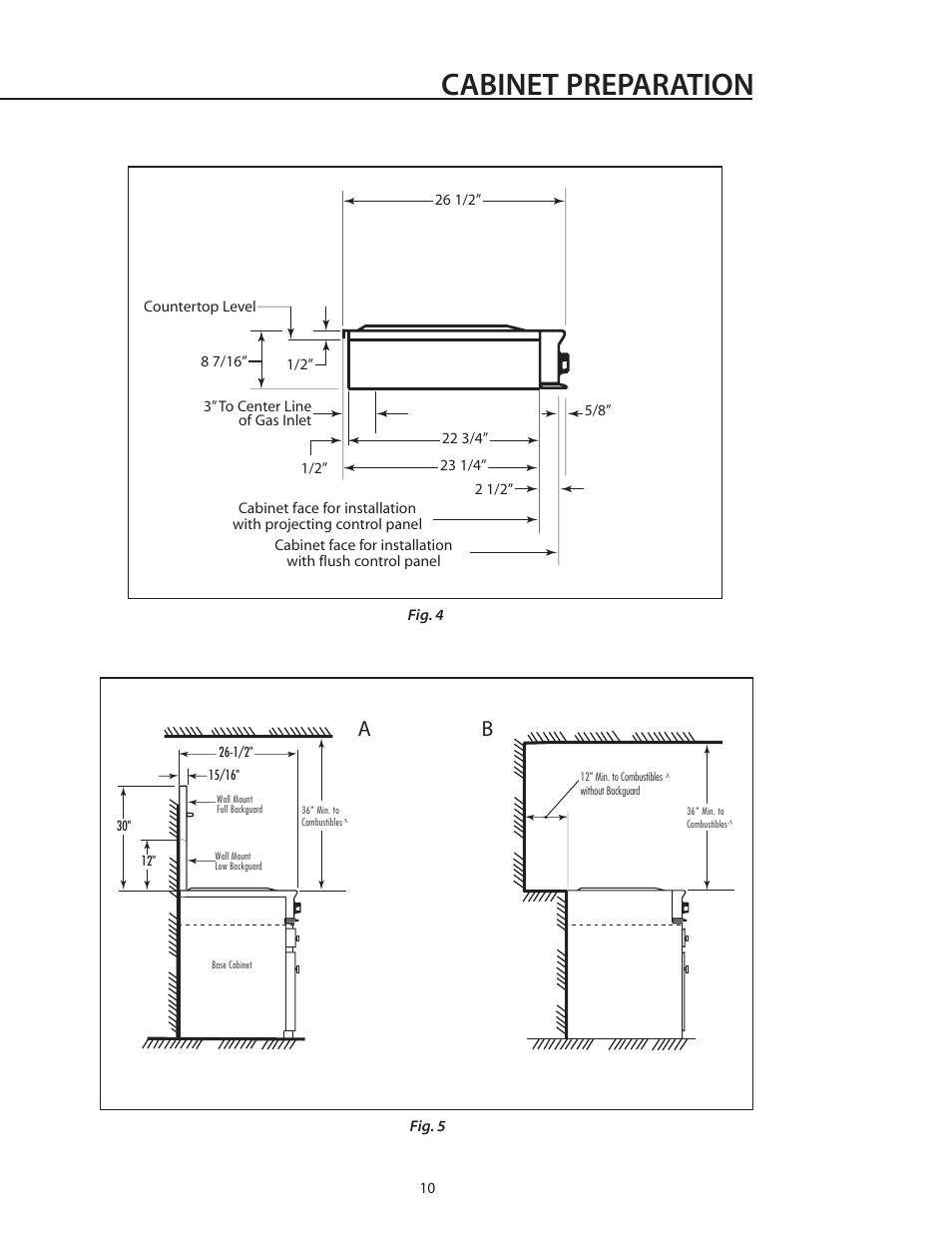 Cabinet preparation | DCS CS-364GL User Manual | Page 11 / 26