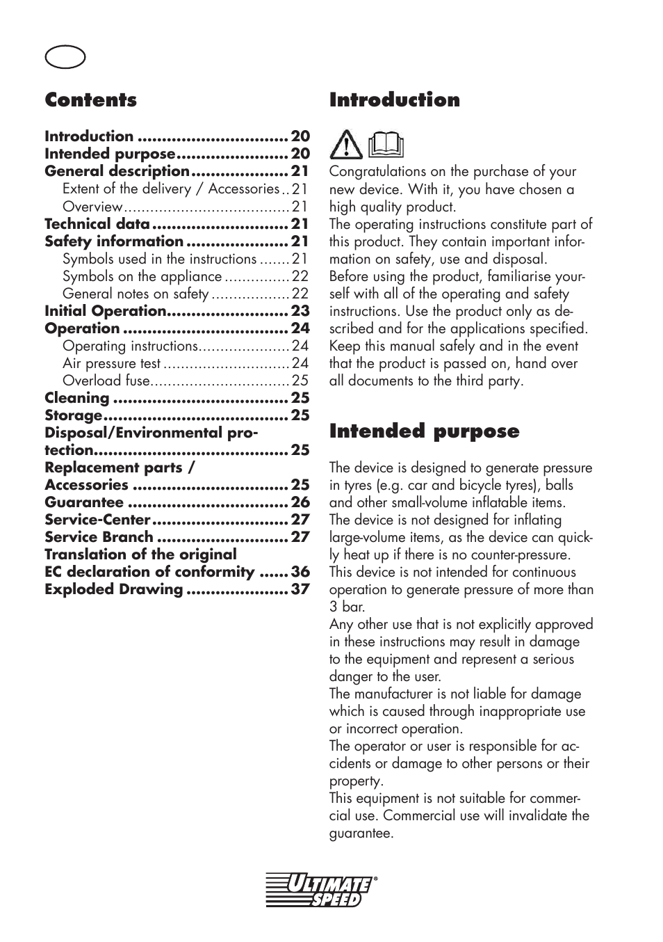 Ultimate Speed UMK 10 A1 User Manual | Page 20 / 38