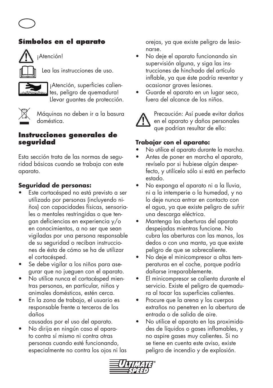 Ultimate Speed UMK 10 A1 User Manual | Page 6 / 38