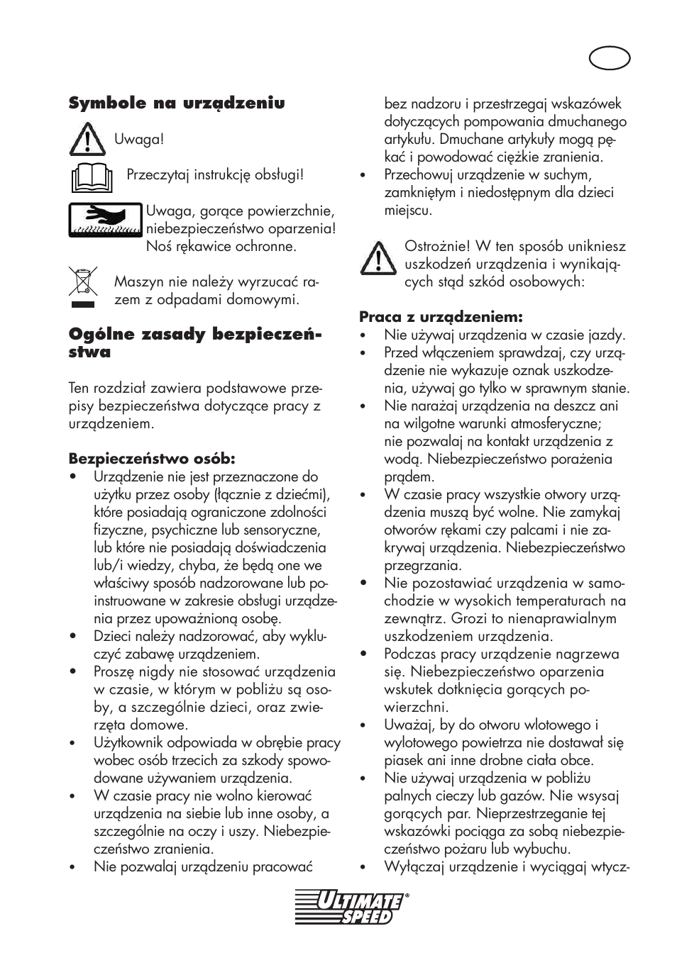 Ultimate Speed UMK 10 A1 User Manual | Page 15 / 58