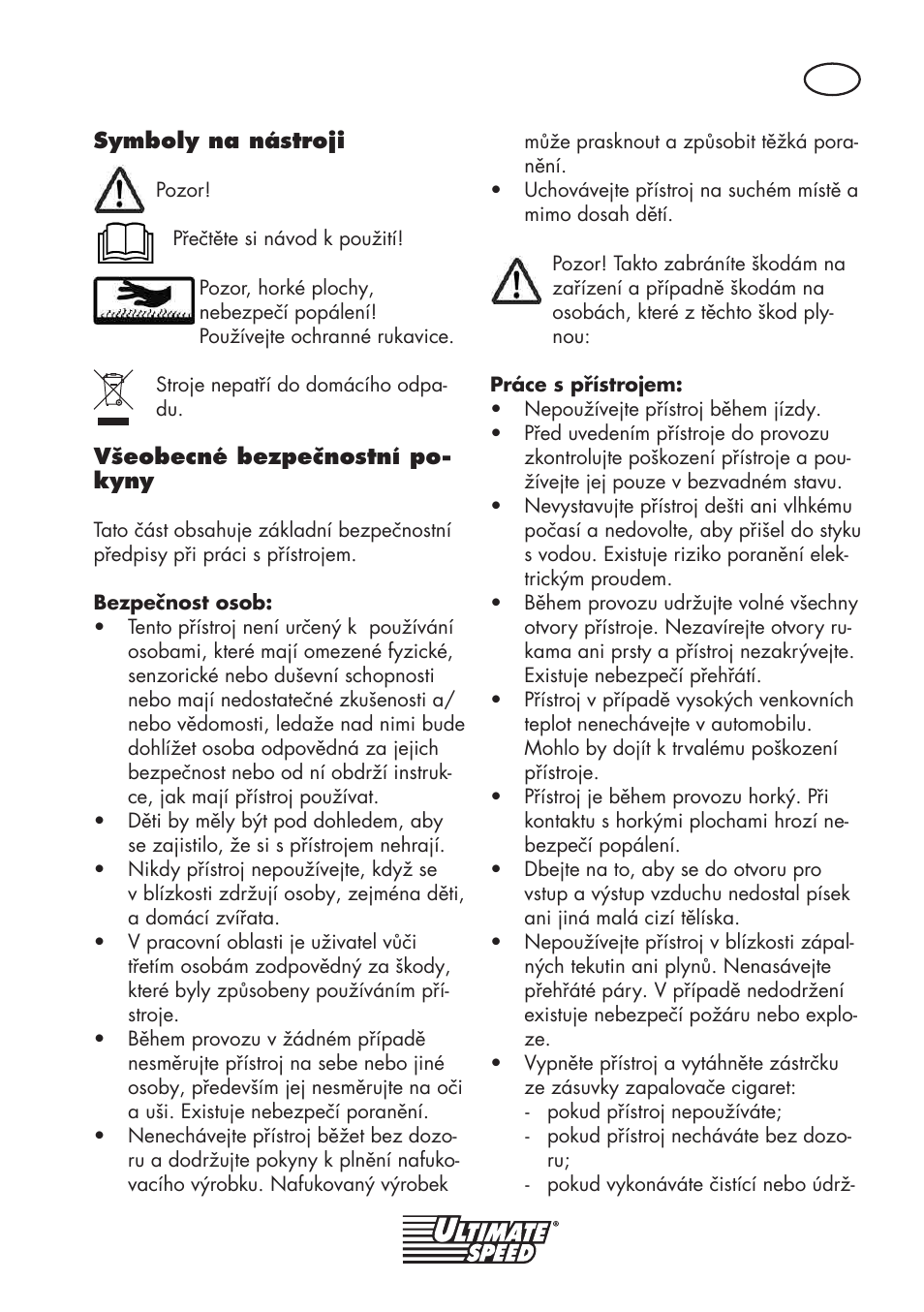 Ultimate Speed UMK 10 A1 User Manual | Page 31 / 58