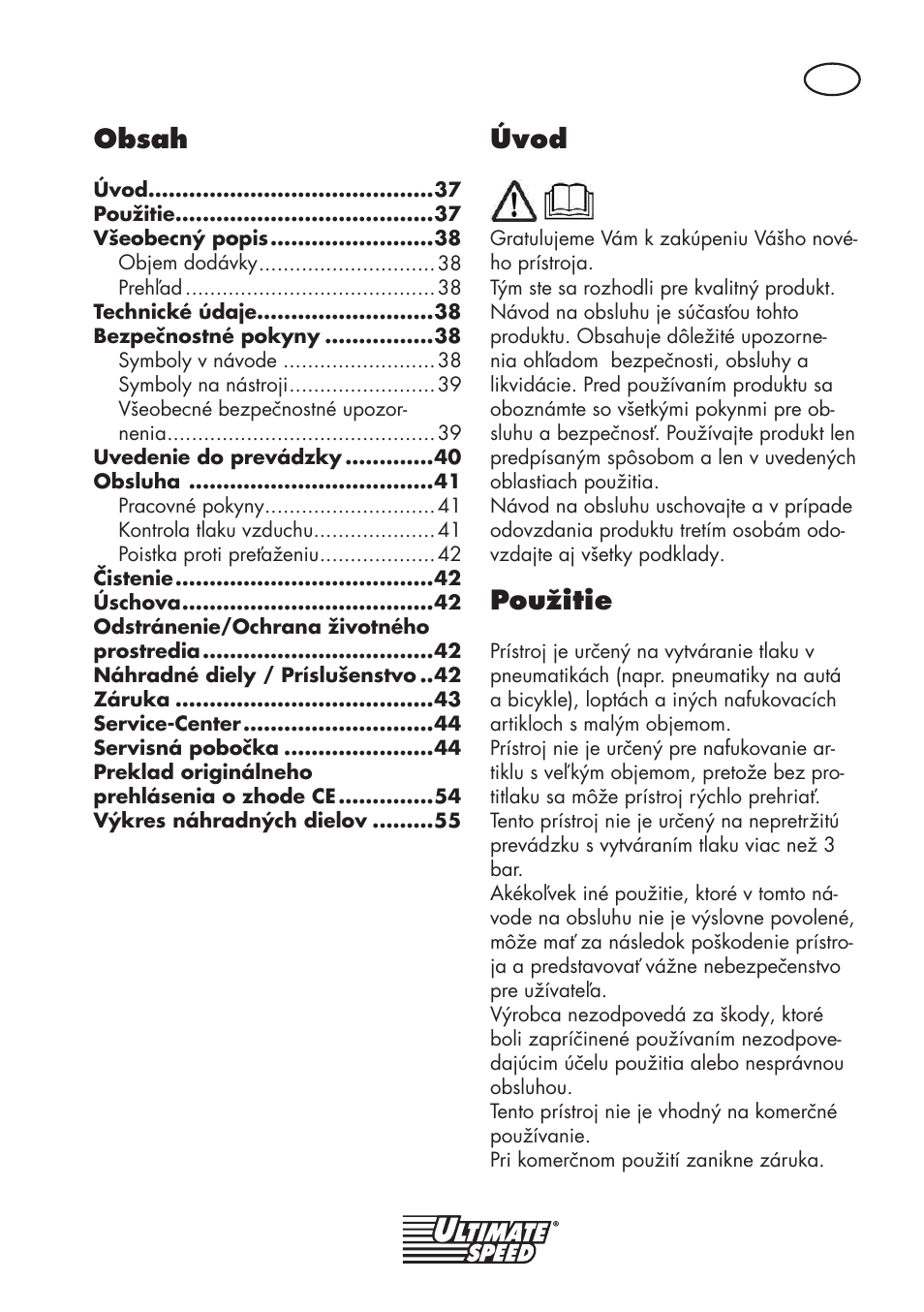 Ultimate Speed UMK 10 A1 User Manual | Page 37 / 58