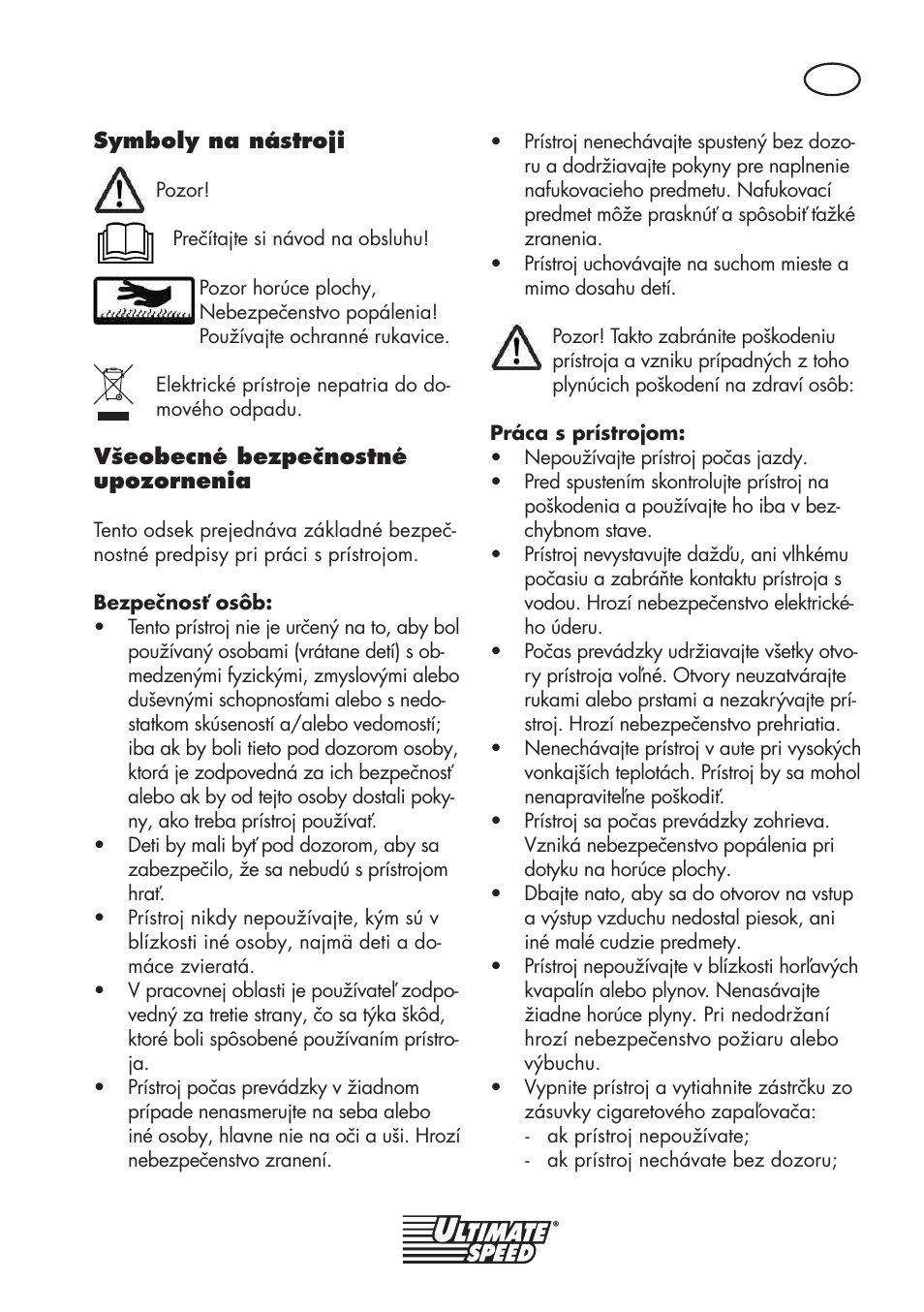 Ultimate Speed UMK 10 A1 User Manual | Page 39 / 58