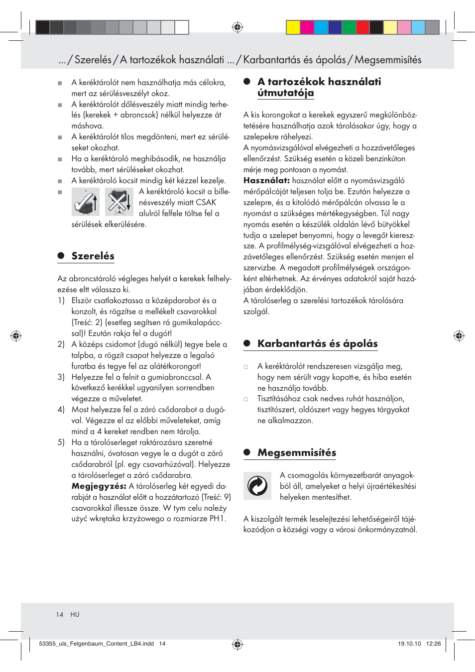 Ultimate Speed Z30454 User Manual | Page 14 / 28