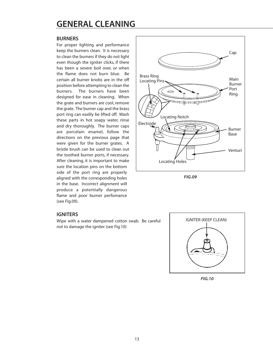 General cleaning | DCS BGB132-BI User Manual | Page 14 / 22