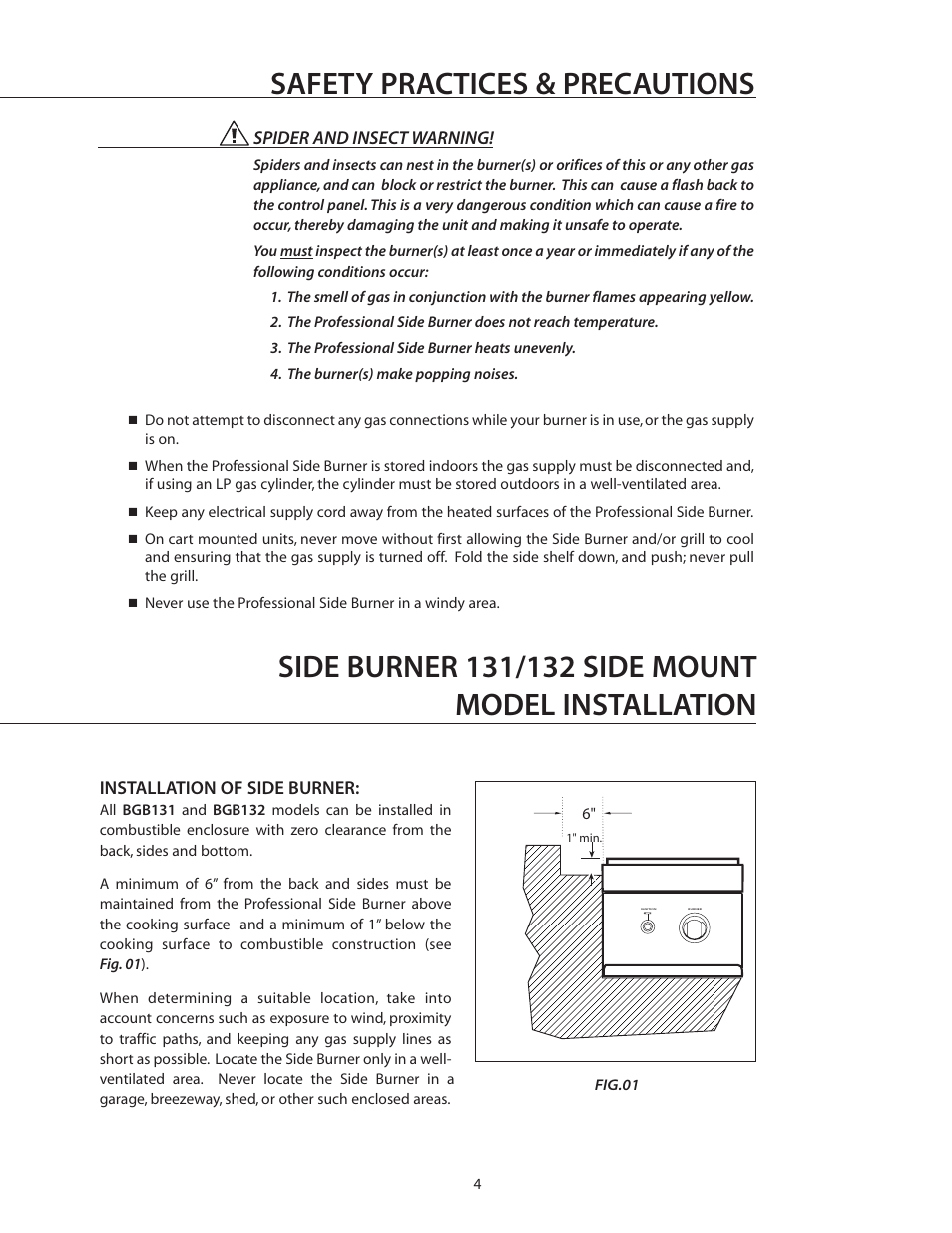 Safety practices & precautions | DCS BGB132-BI User Manual | Page 5 / 22