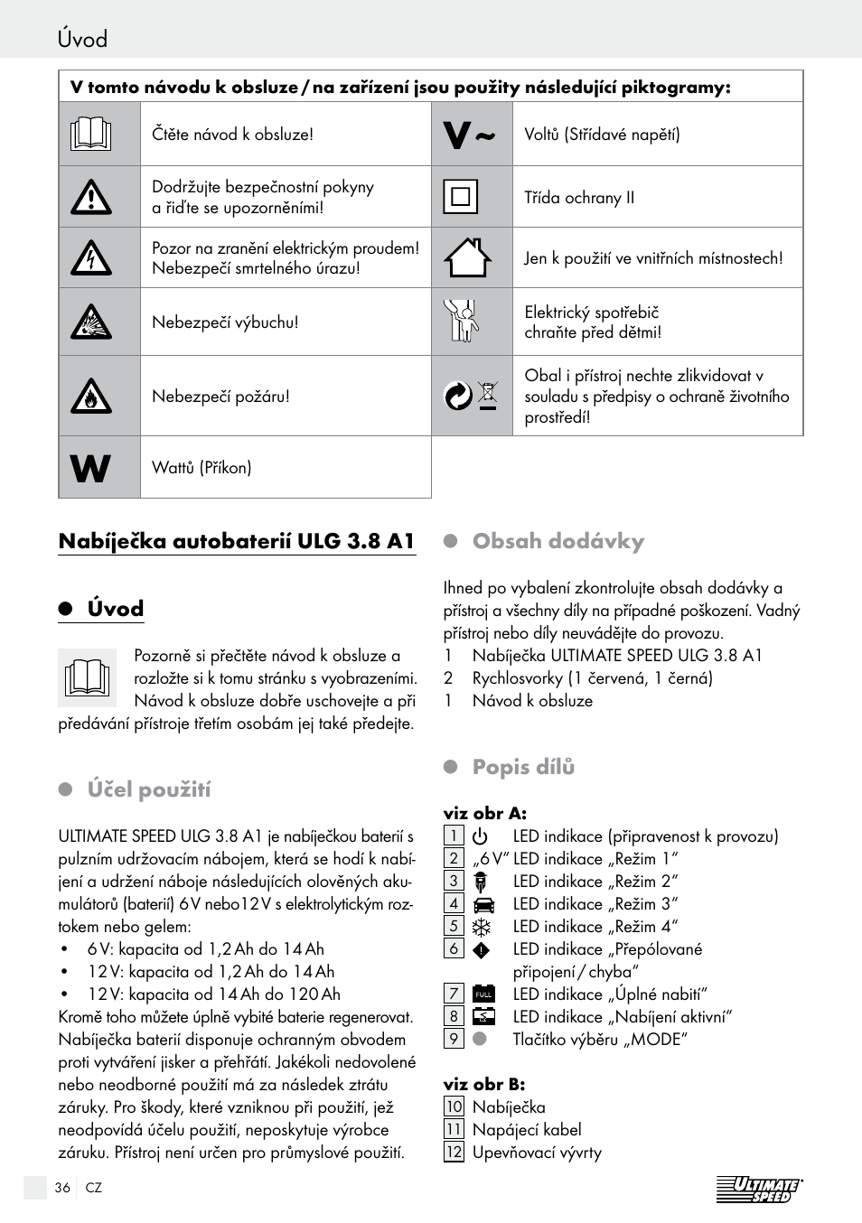Ultimate Speed ULG 3.8 A1 User Manual | Page 36 / 62