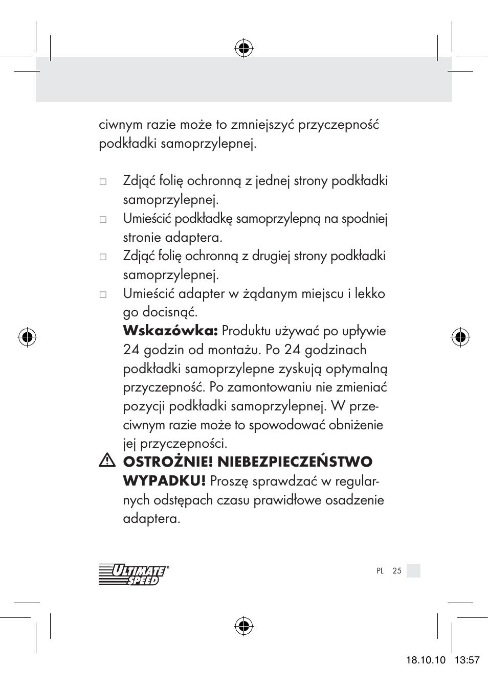 Ultimate Speed 12V CAR ADAPTOR User Manual | Page 23 / 89