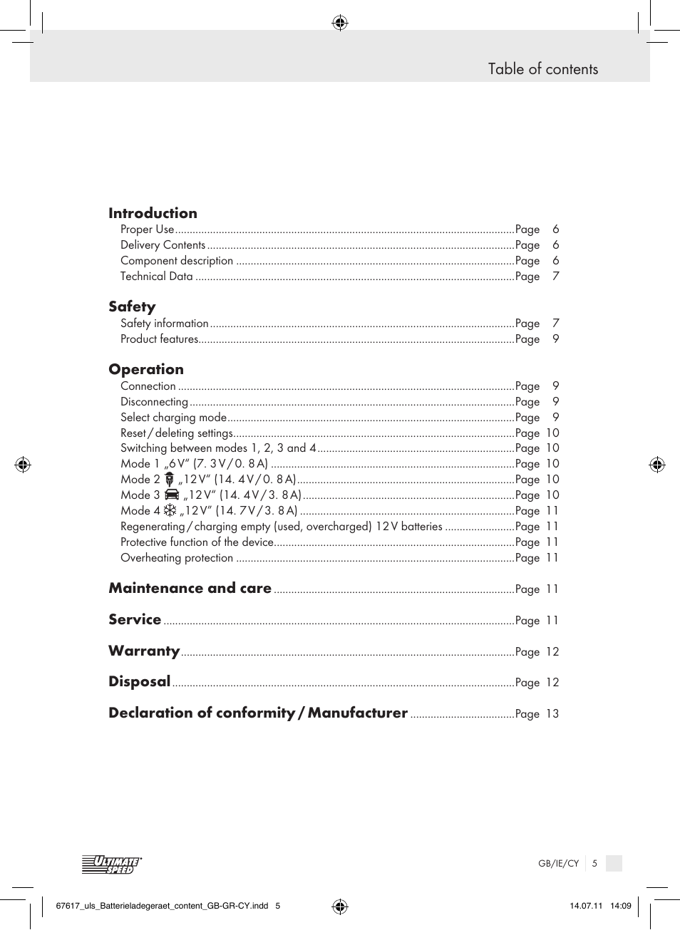 Ultimate Speed ULG 3.8 A1 User Manual | Page 6 / 26