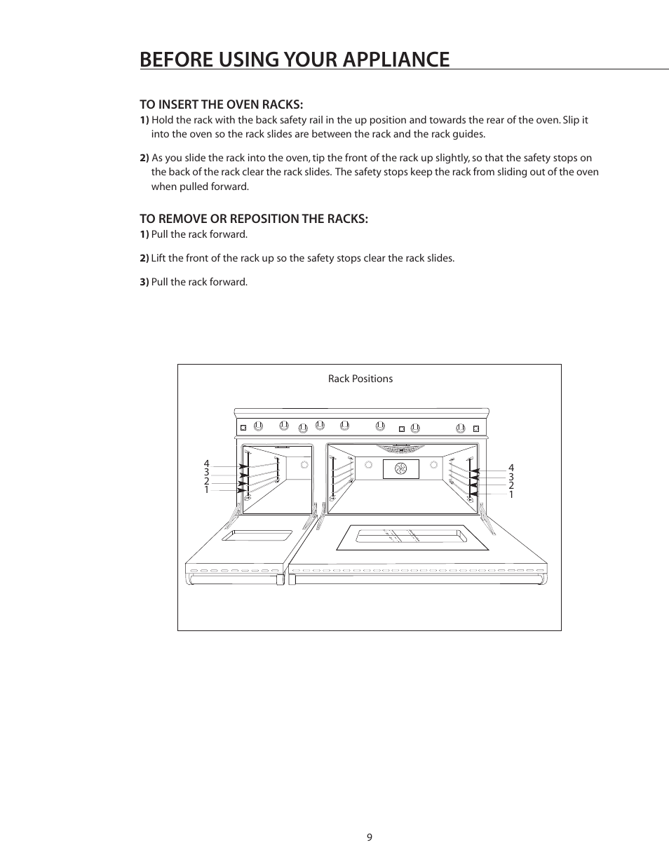 Before using your appliance | DCS RGS-305 User Manual | Page 10 / 34