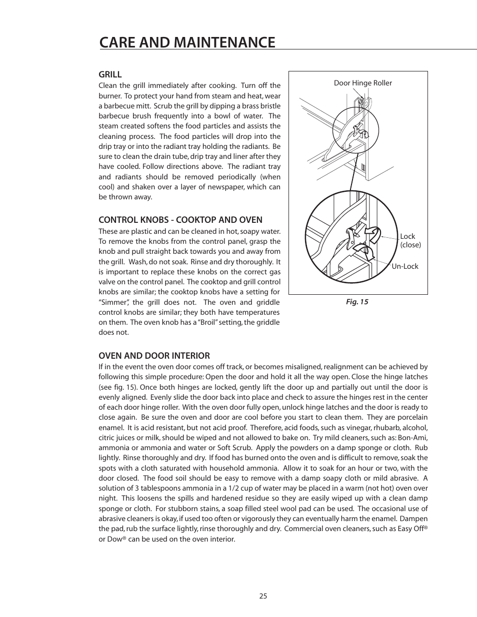 Care and maintenance | DCS RGS-305 User Manual | Page 26 / 34