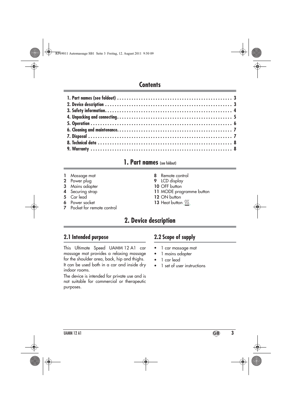 Ultimate Speed UAMM 12 A1 User Manual | Page 5 / 18