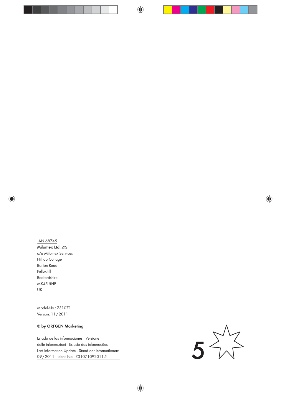Ultimate Speed Z31071 User Manual | Page 30 / 30