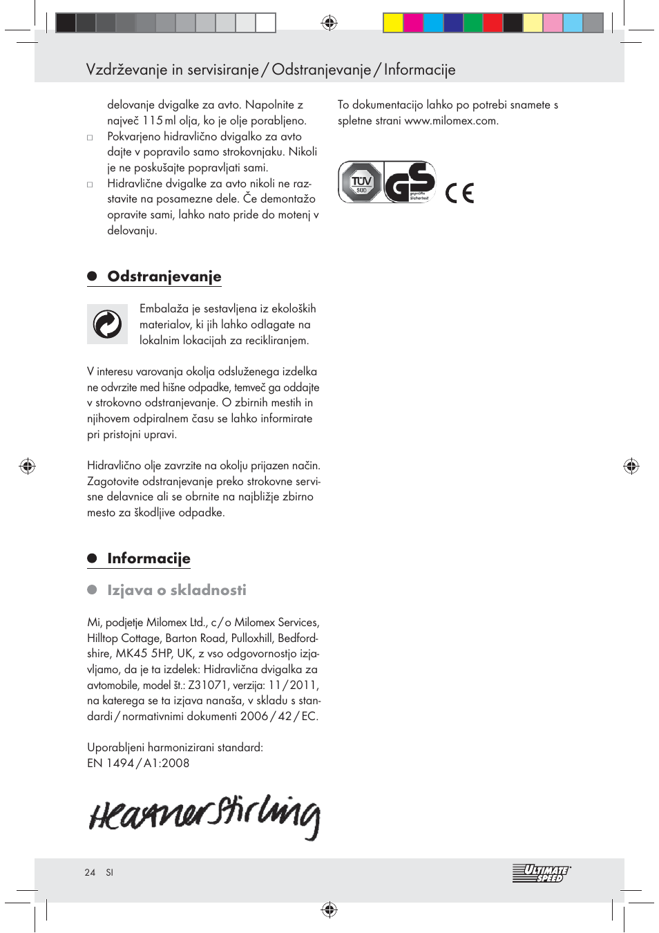 Ultimate Speed Z31071 User Manual | Page 24 / 40