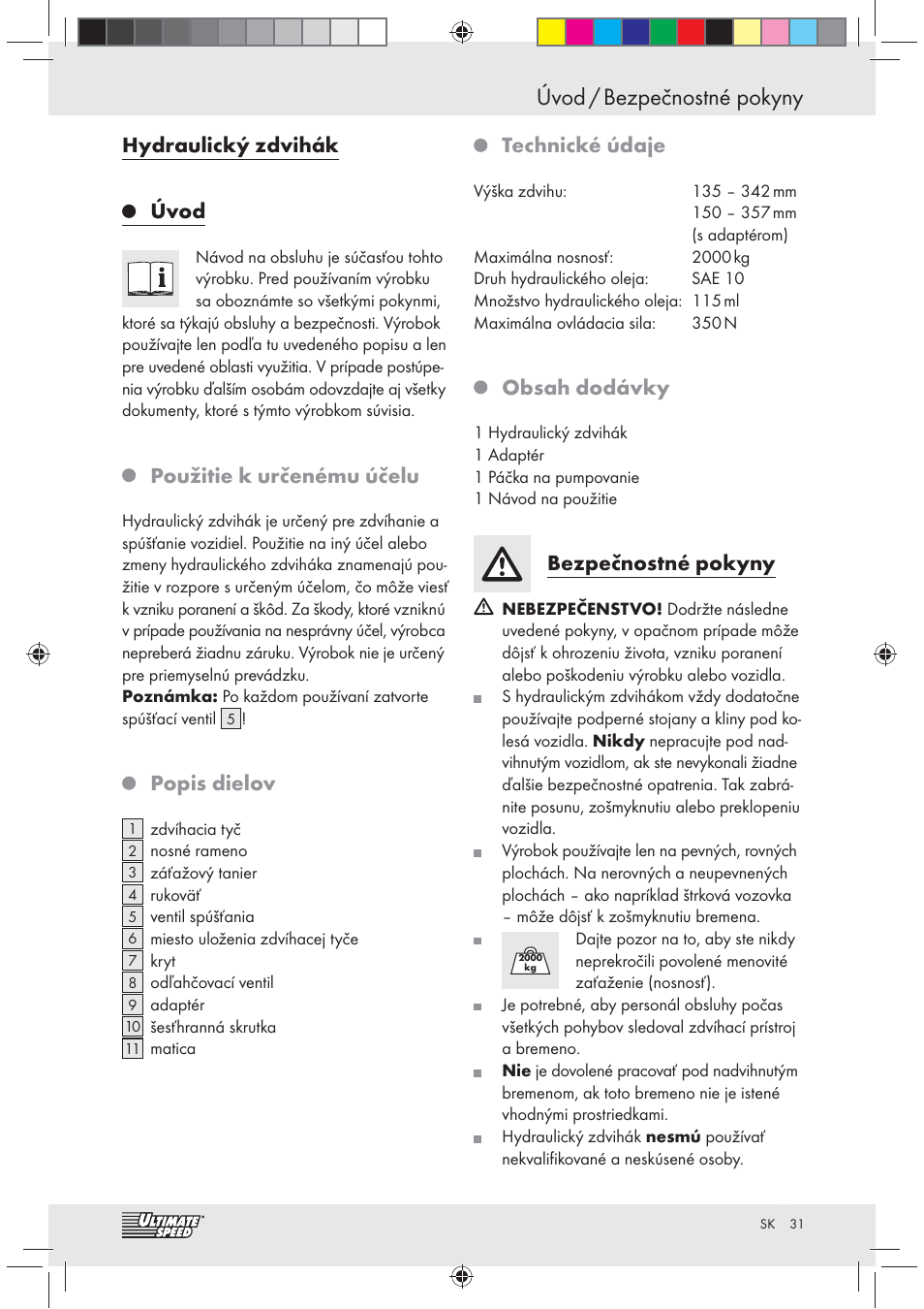 Ultimate Speed Z31071 User Manual | Page 31 / 40