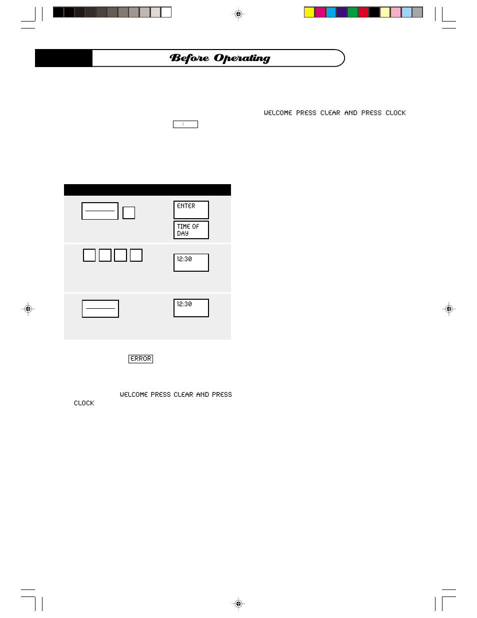 Before operating, Stop/clear | DCS MO24SS User Manual | Page 11 / 32