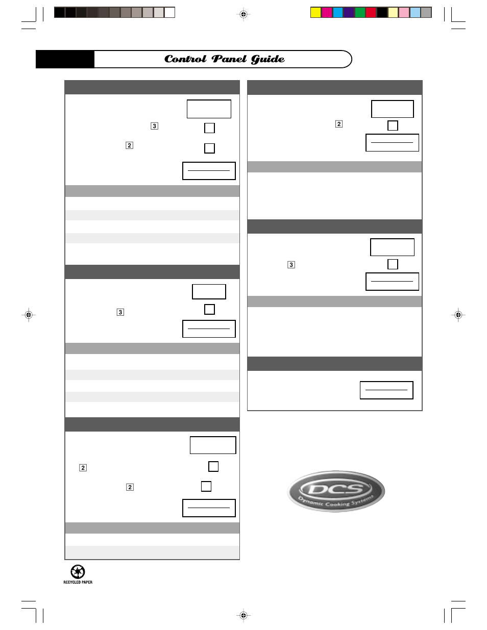 Control panel guide, Touch start, Lunch menu | Beverage, Dinner menu, Quick recipes, Breakfast menu | DCS MO24SS User Manual | Page 32 / 32