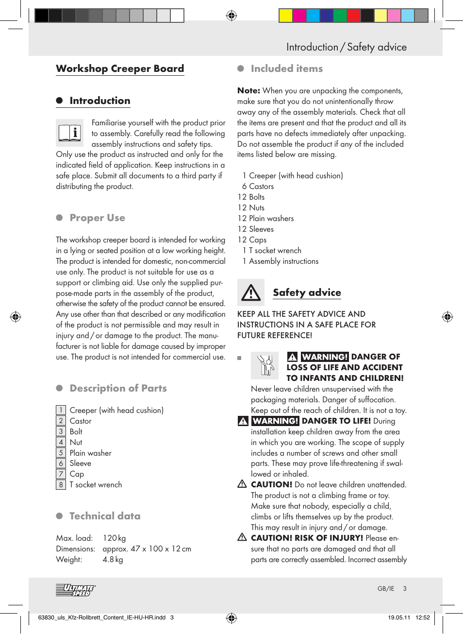 Ultimate Speed Z30866 User Manual | 8 pages