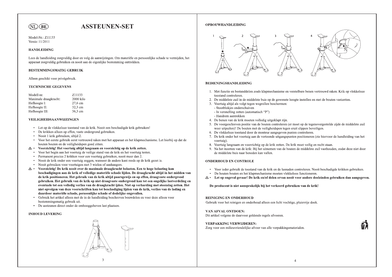 Assteunen-set | Ultimate Speed Z11133 User Manual | Page 3 / 4