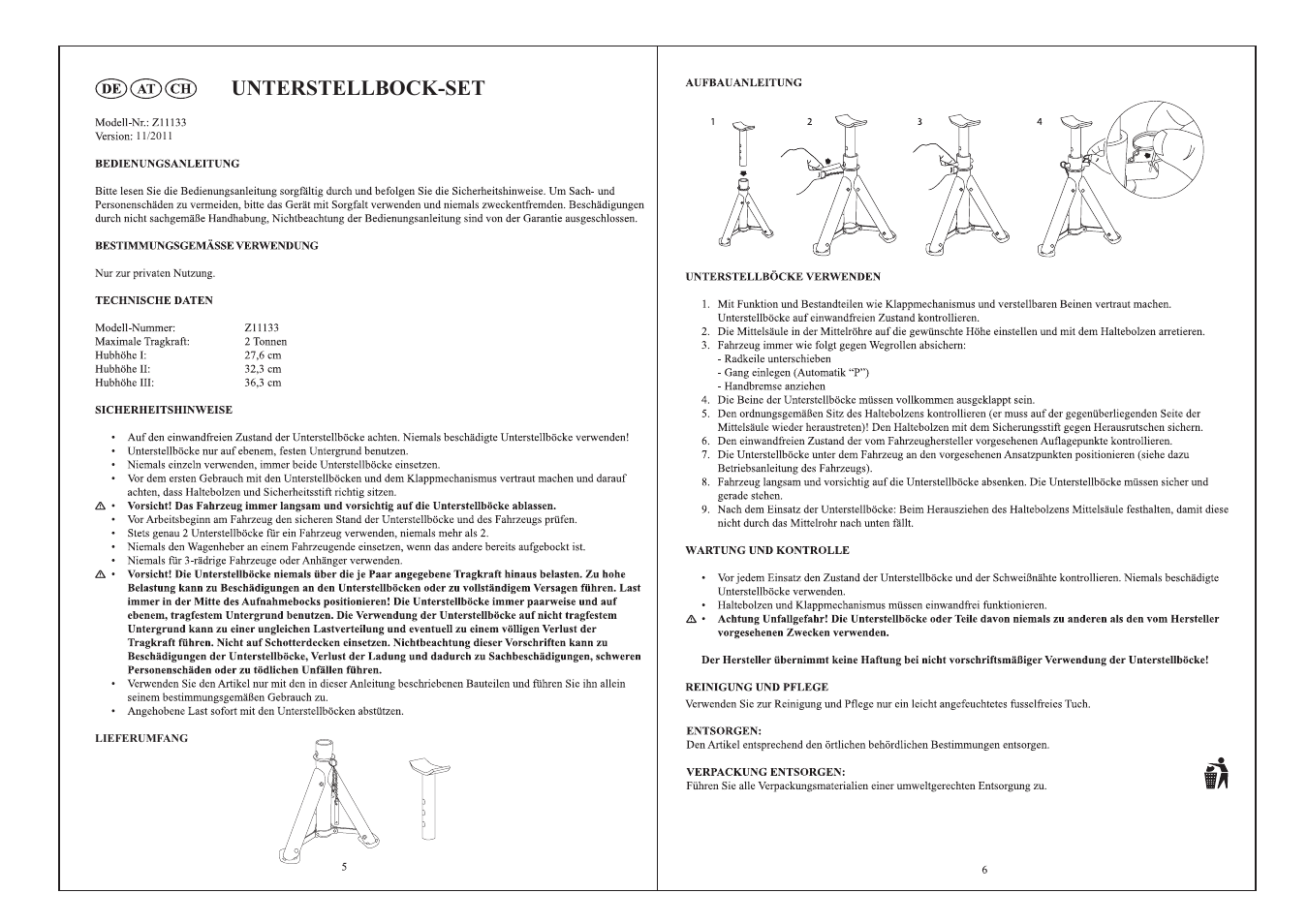 Unterstellbock-set | Ultimate Speed Z11133 User Manual | Page 4 / 4