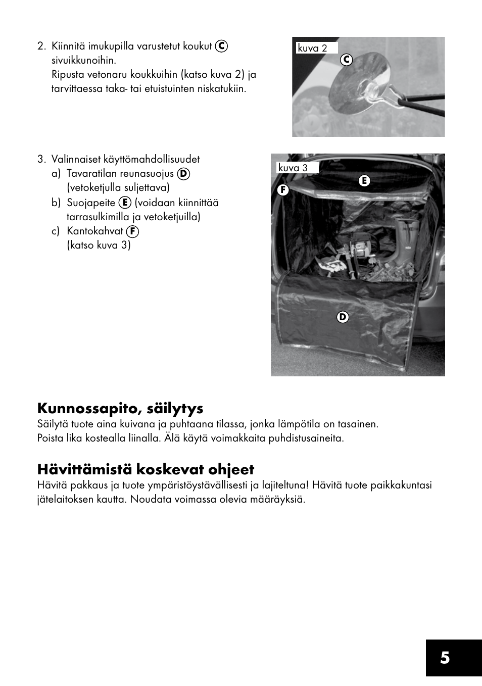 Kunnossapito, säilytys, Hävittämistä koskevat ohjeet | Ultimate Speed AI-1303 User Manual | Page 5 / 12