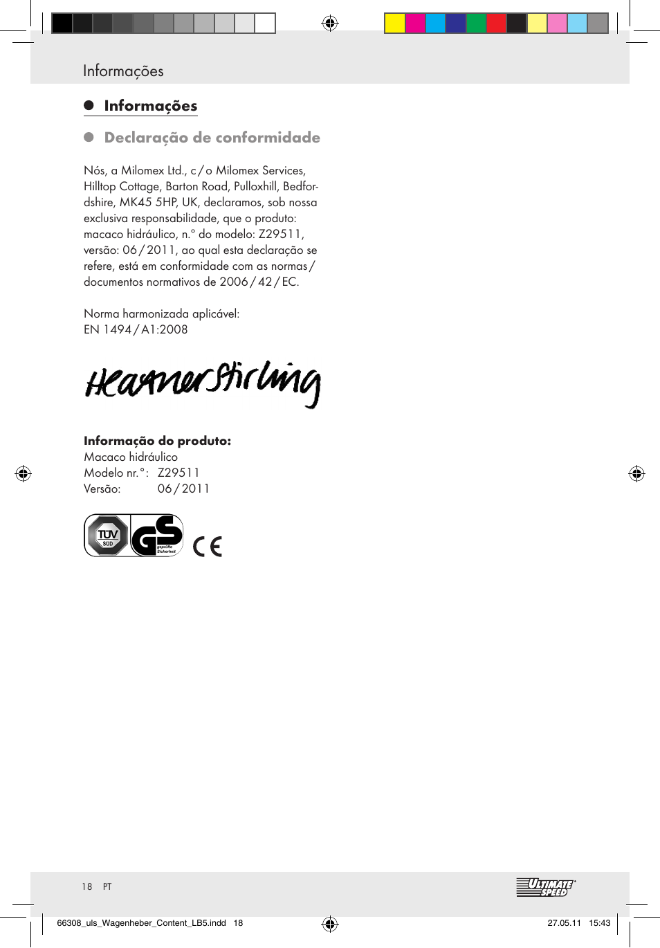 Ultimate Speed Z29511 User Manual | Page 16 / 26
