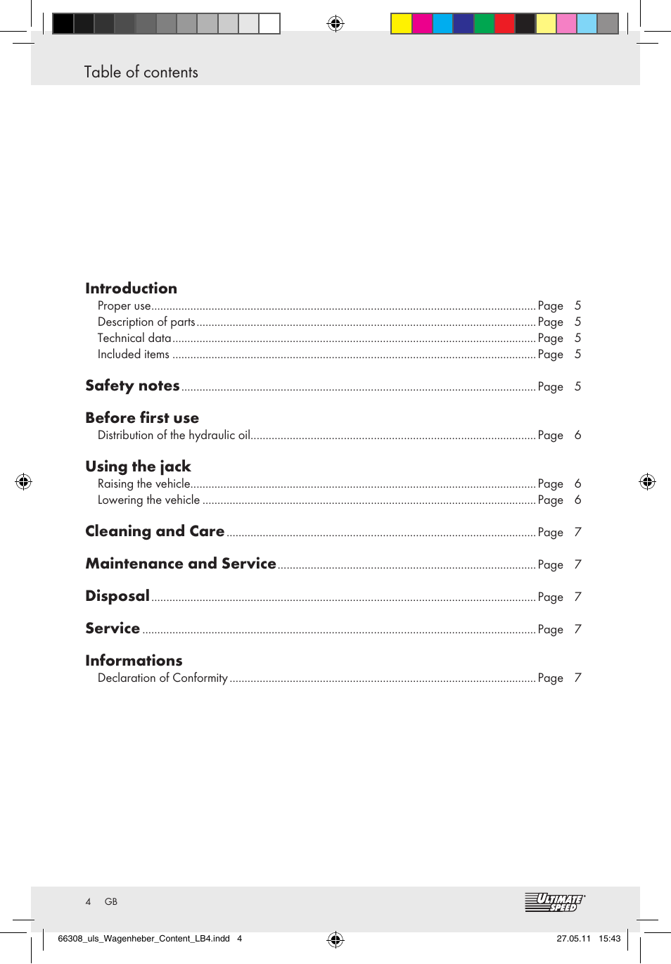 Ultimate Speed Z29511 User Manual | Page 2 / 35