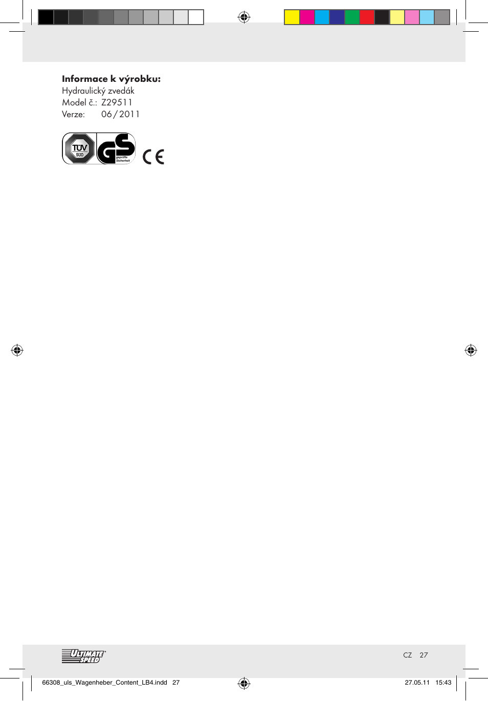 Ultimate Speed Z29511 User Manual | Page 25 / 35
