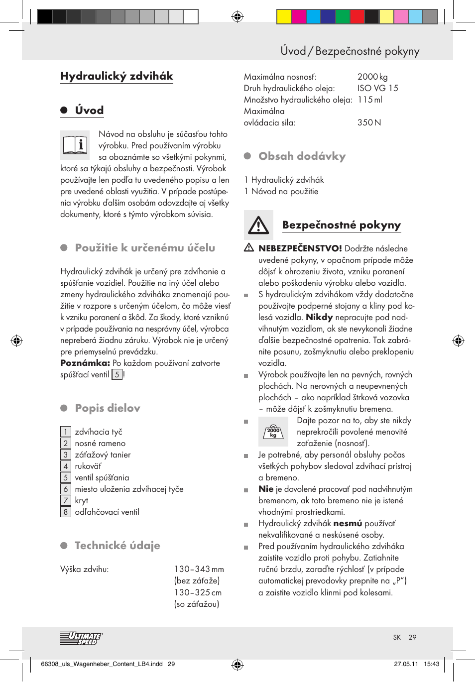 Ultimate Speed Z29511 User Manual | Page 27 / 35