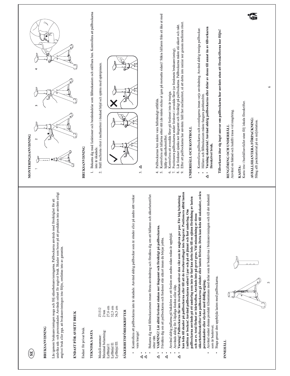 Pa llbockar, set | Ultimate Speed Z31512 User Manual | Page 4 / 8