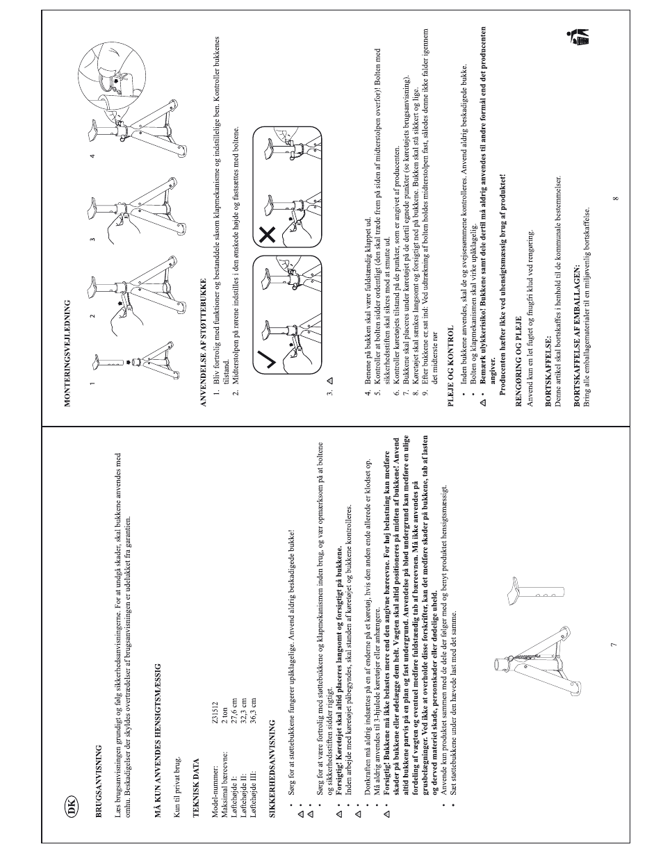 Opklodsningsbukke | Ultimate Speed Z31512 User Manual | Page 5 / 8