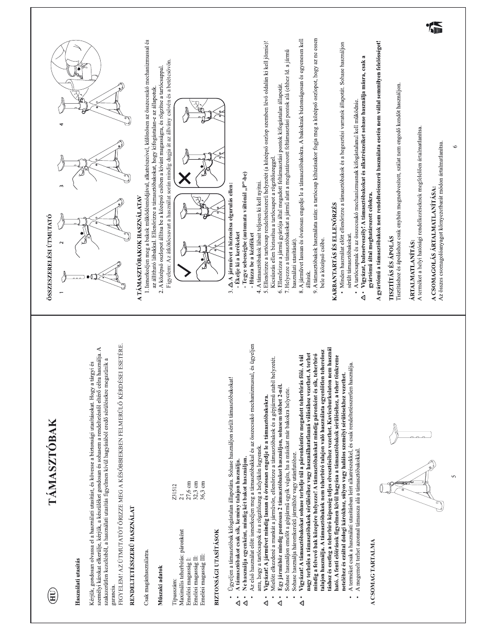 Támasztóbak | Ultimate Speed Z31512 User Manual | Page 4 / 8