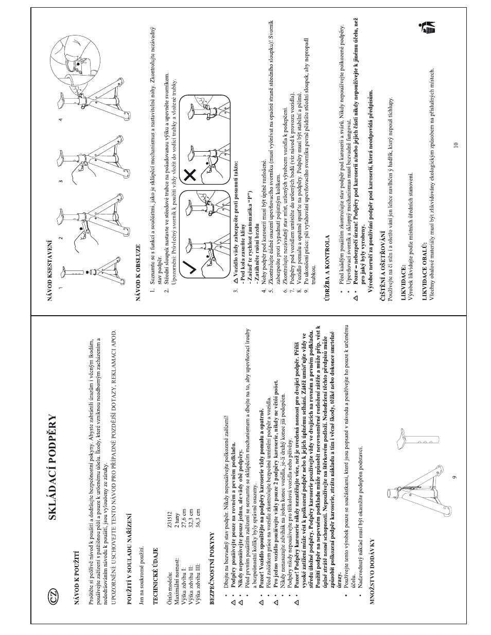 Skládací podp ċ ry | Ultimate Speed Z31512 User Manual | Page 6 / 8