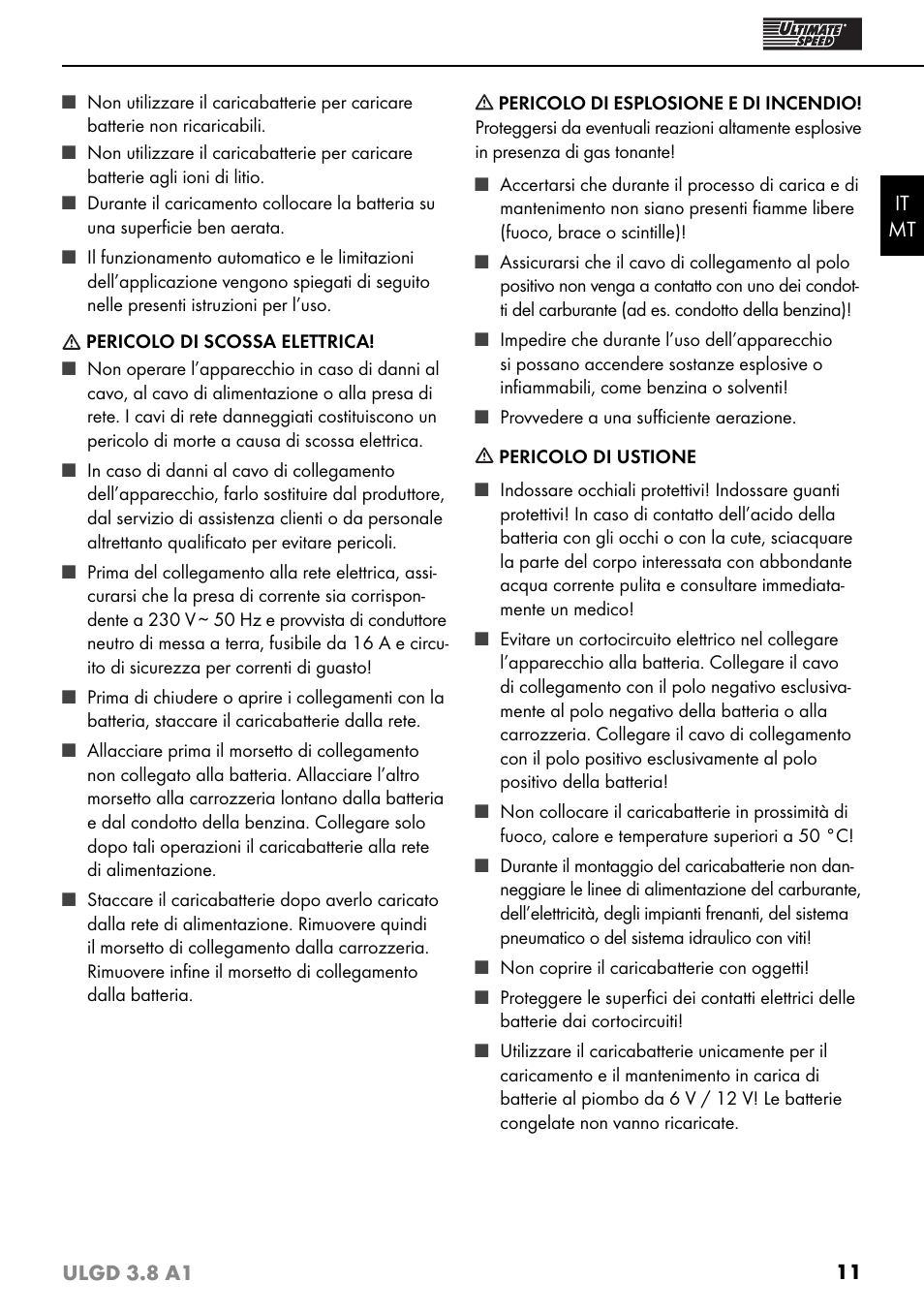 Ultimate Speed ULGD 3.8 A1 User Manual | Page 14 / 43