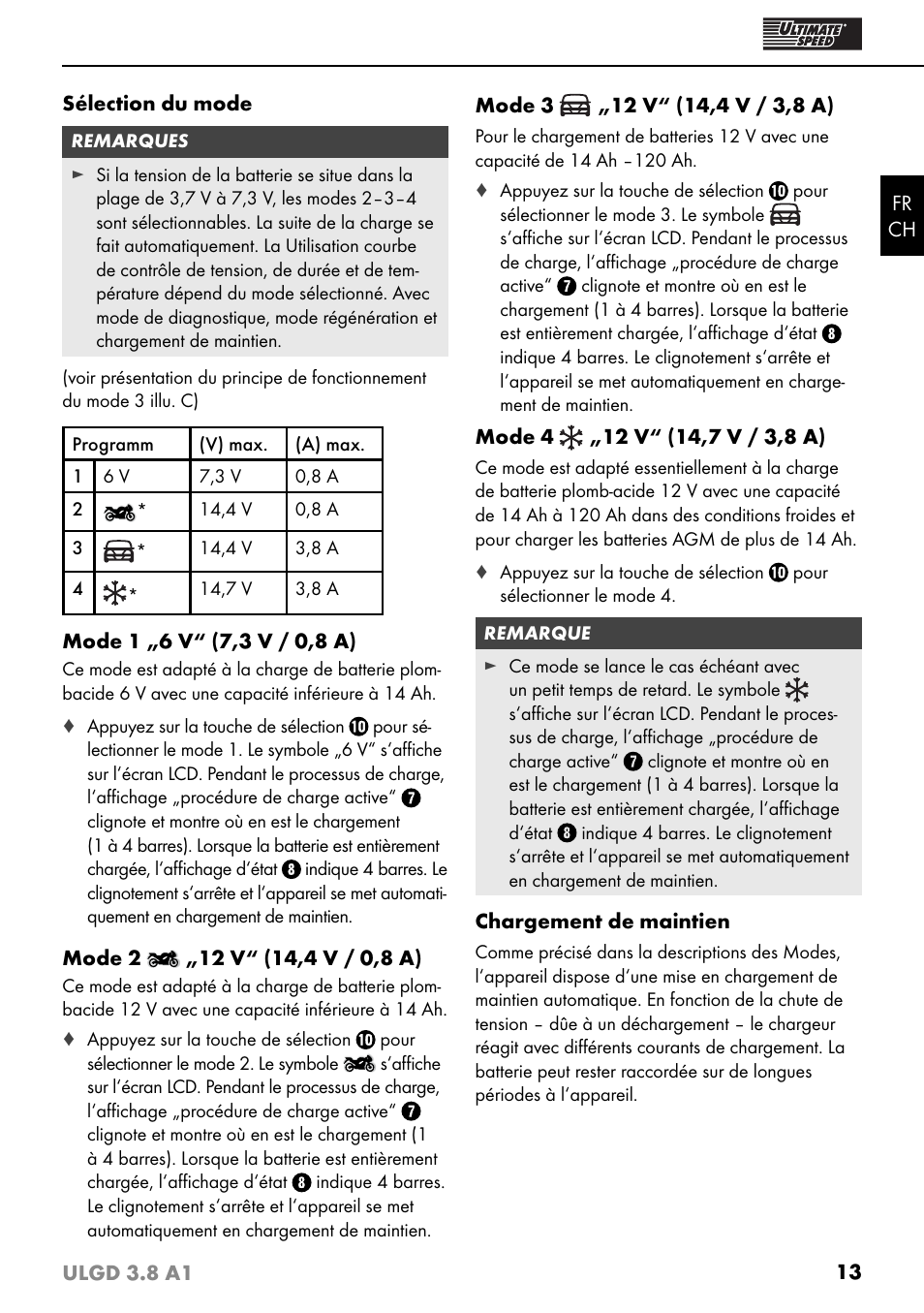 Ultimate Speed ULGD 3.8 A1 User Manual | Page 16 / 35