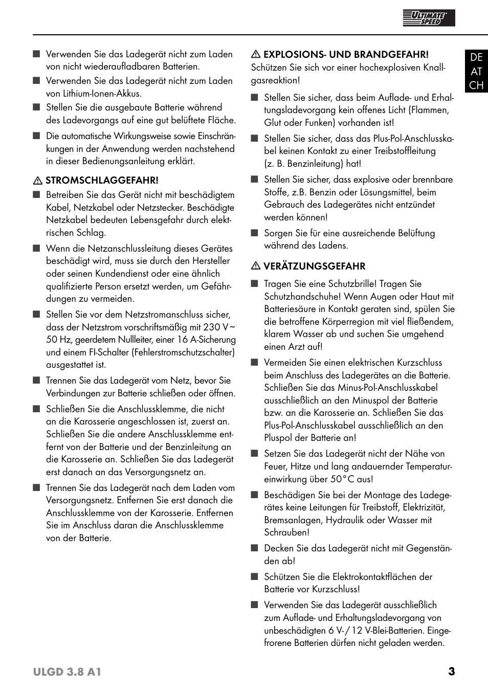 Ultimate Speed ULGD 3.8 A1 User Manual | Page 6 / 35