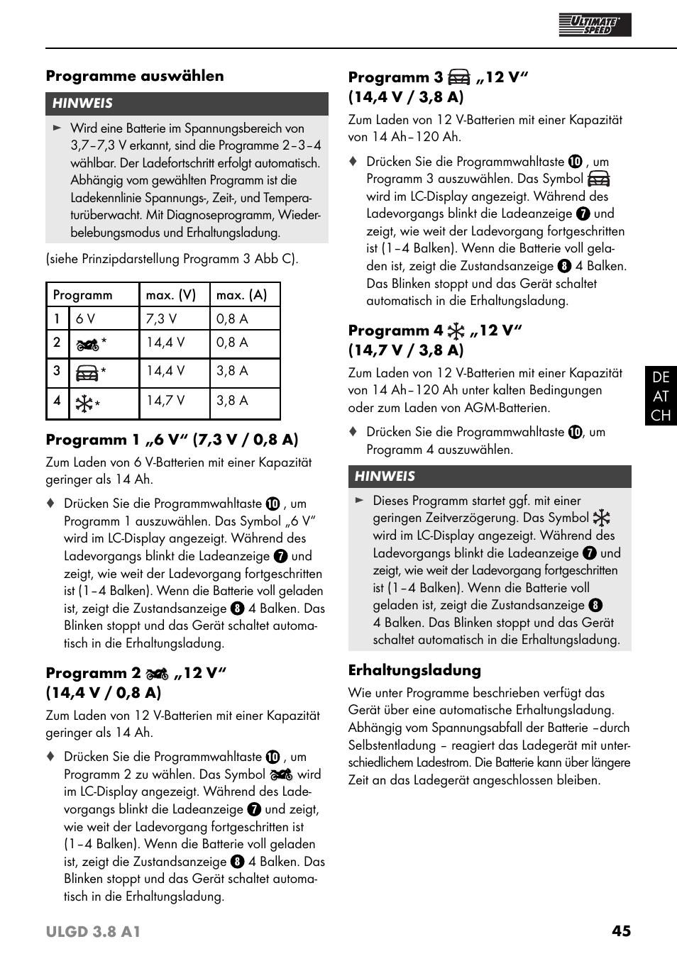 Ultimate Speed ULGD 3.8 A1 User Manual | Page 48 / 51