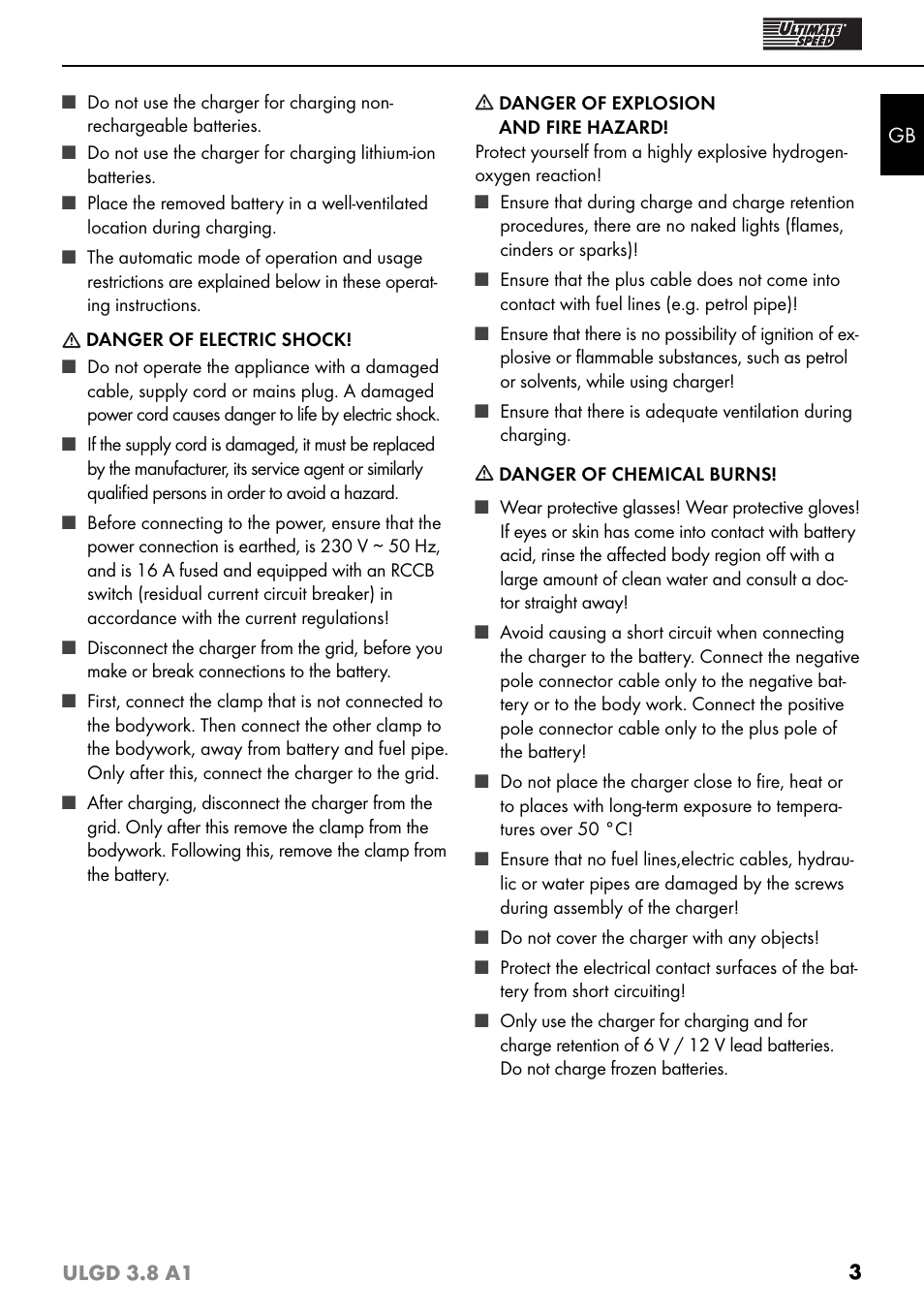 Ultimate Speed ULGD 3.8 A1 User Manual | Page 6 / 51