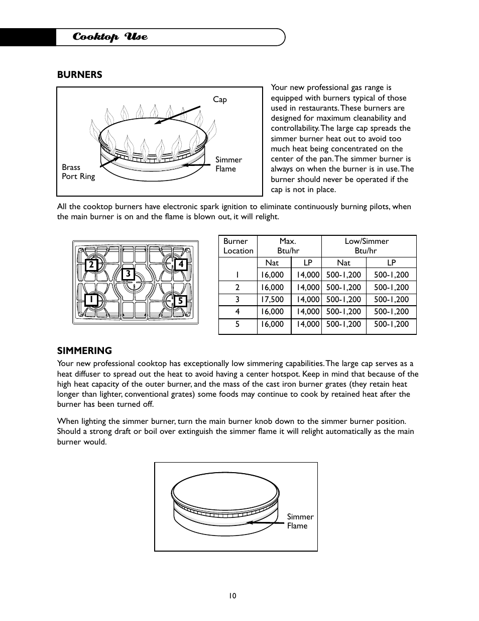 Cooktop use | DCS I RGSC-305BK User Manual | Page 11 / 34