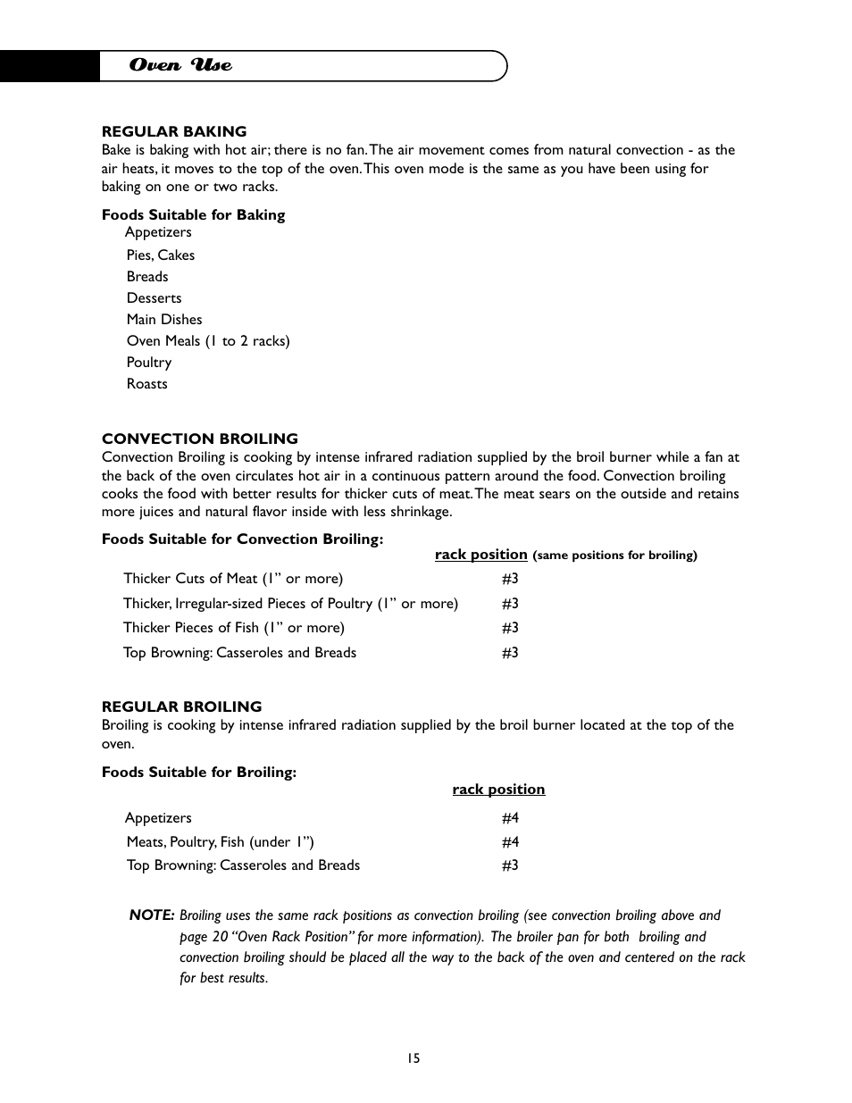 Oven use | DCS I RGSC-305BK User Manual | Page 16 / 34