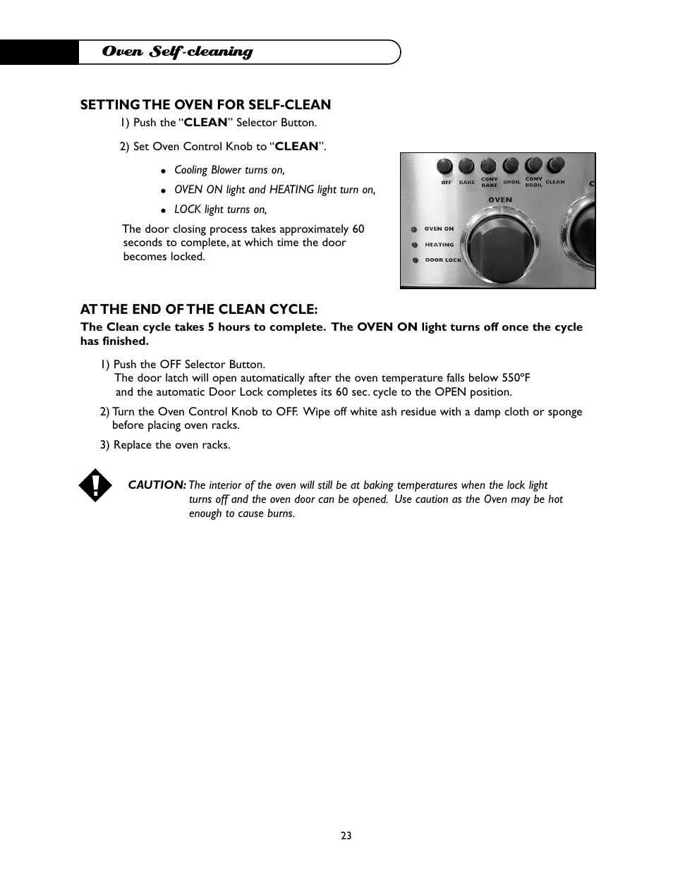 Oven self-cleaning | DCS I RGSC-305BK User Manual | Page 24 / 34